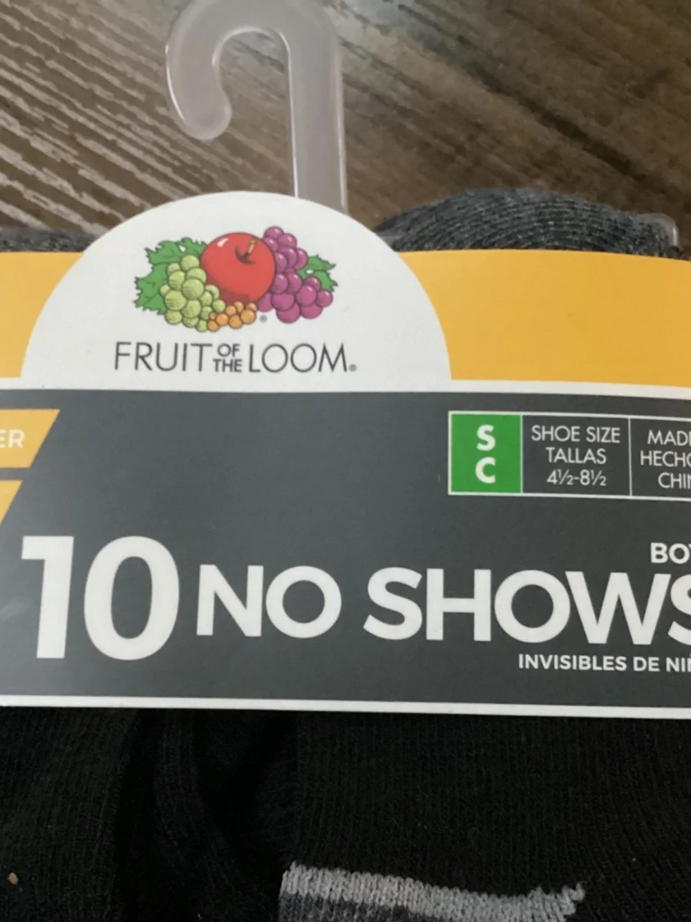 Fruit of the Loom Boys 10 Pair No Show Socks NEW